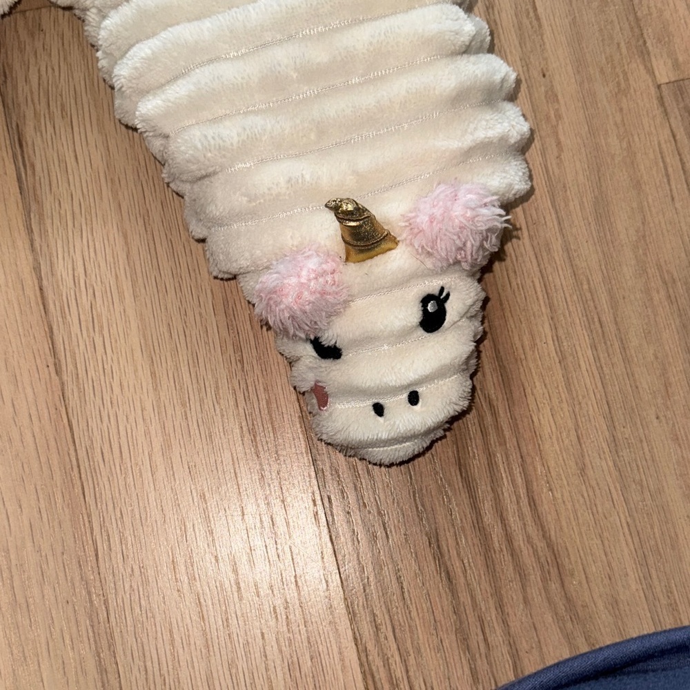 Adorable Unicorn Hooded Footie - Cream and Pink - Picture 5 of 16